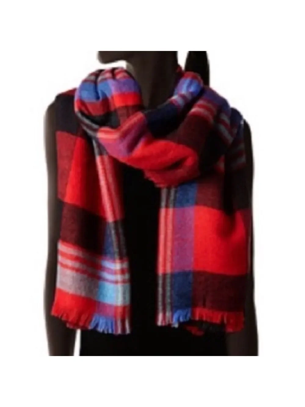 Roxy Juniors Heaven of Curiosity Woven Plaid Blanket Scarf